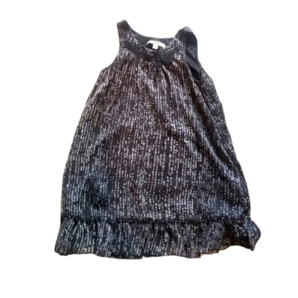 DKNY Dress Girls Black Sleeveless Bow Size 6X Summer